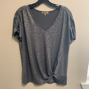 COPY - Metallic Gold and Leopard Print Shirt- Siz…